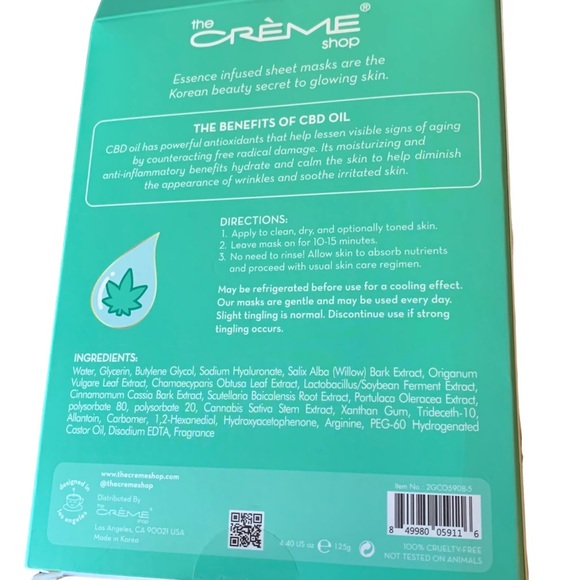 NEW IN BOX The Crème Shop box of 5 essence antioxidant face mask - Picture 2 of 4